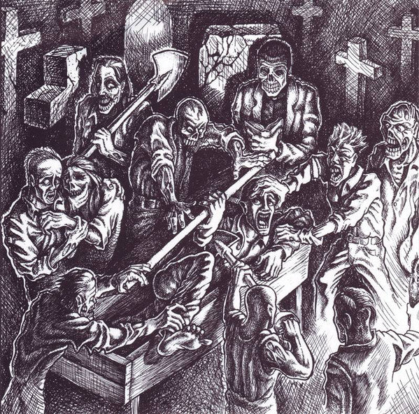 Deathevokation / Graveyard (4) : Deathevokation / Graveyard (7", Ltd, Red)